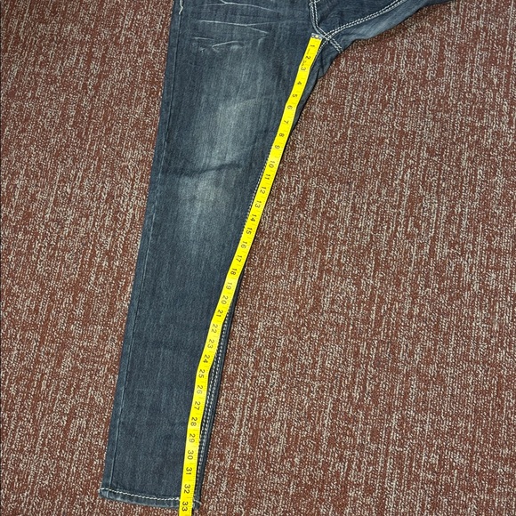 Dereon vintage dark wash jeans mid rise y2k style denim women’s 7/8 - Picture 13 of 15